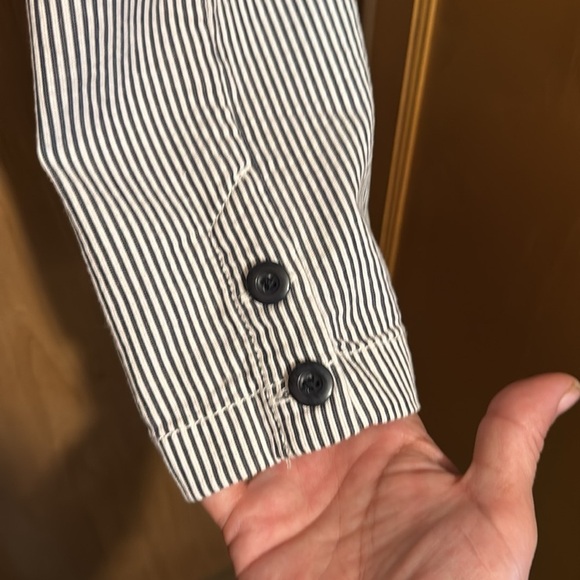 Loft crop Striped Black and White crop Pants size 14 - Picture 4 of 6